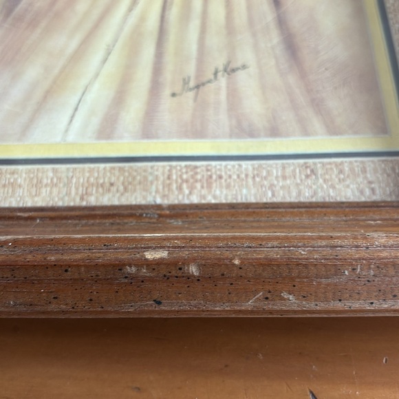 Vintage Margaret Kane A LITTLE KISS Big Eyes Art Print Signed Framed 20 X 17 - Picture 4 of 8